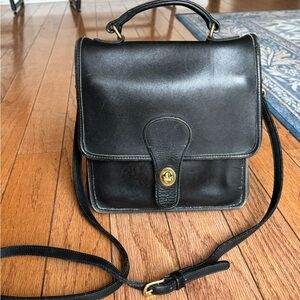 Vintage Black Coach 5130 Station Bag